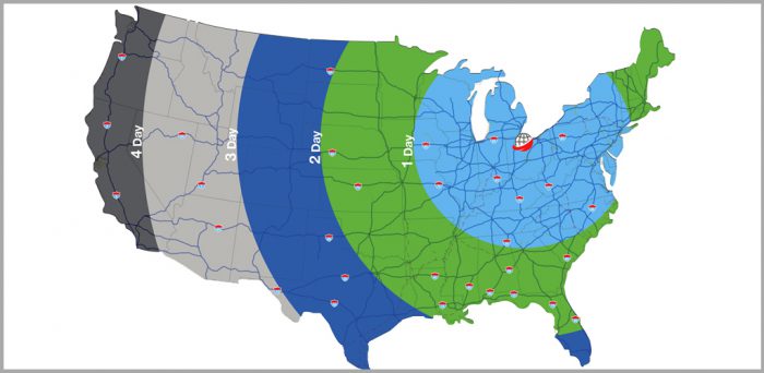 Location Transit Time/Distant Map